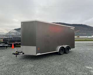 Thumbnail Photo of 2026 Royal 7.5X16 V-NOSE RAMP DOOR EXTRA HEIGHT Cargo / Enclosed Trailer Charcoal Grey 7700lb GVW