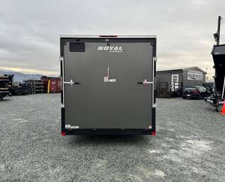 Thumbnail Photo of 2026 Royal 7.5X16 V-NOSE RAMP DOOR EXTRA HEIGHT Cargo / Enclosed Trailer Charcoal Grey 7700lb GVW