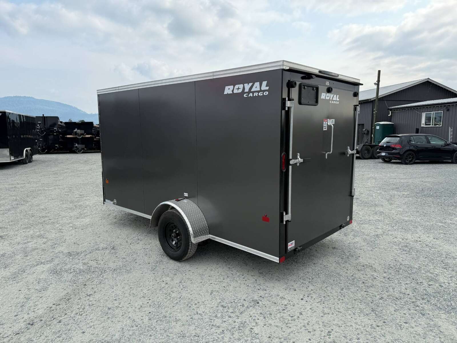 Photo of 2026 Royal Cargo 6x12 V Nose Cargo / Enclosed Trailer Ramp Door Charcoal Grey 2999lb GVW