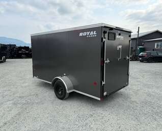 Thumbnail Photo of 2026 Royal Cargo 6x12 V Nose Cargo / Enclosed Trailer Ramp Door Charcoal Grey 2999lb GVW