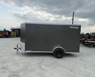 Thumbnail Photo of 2026 Royal Cargo 6x12 V Nose Cargo / Enclosed Trailer Ramp Door Charcoal Grey 2999lb GVW