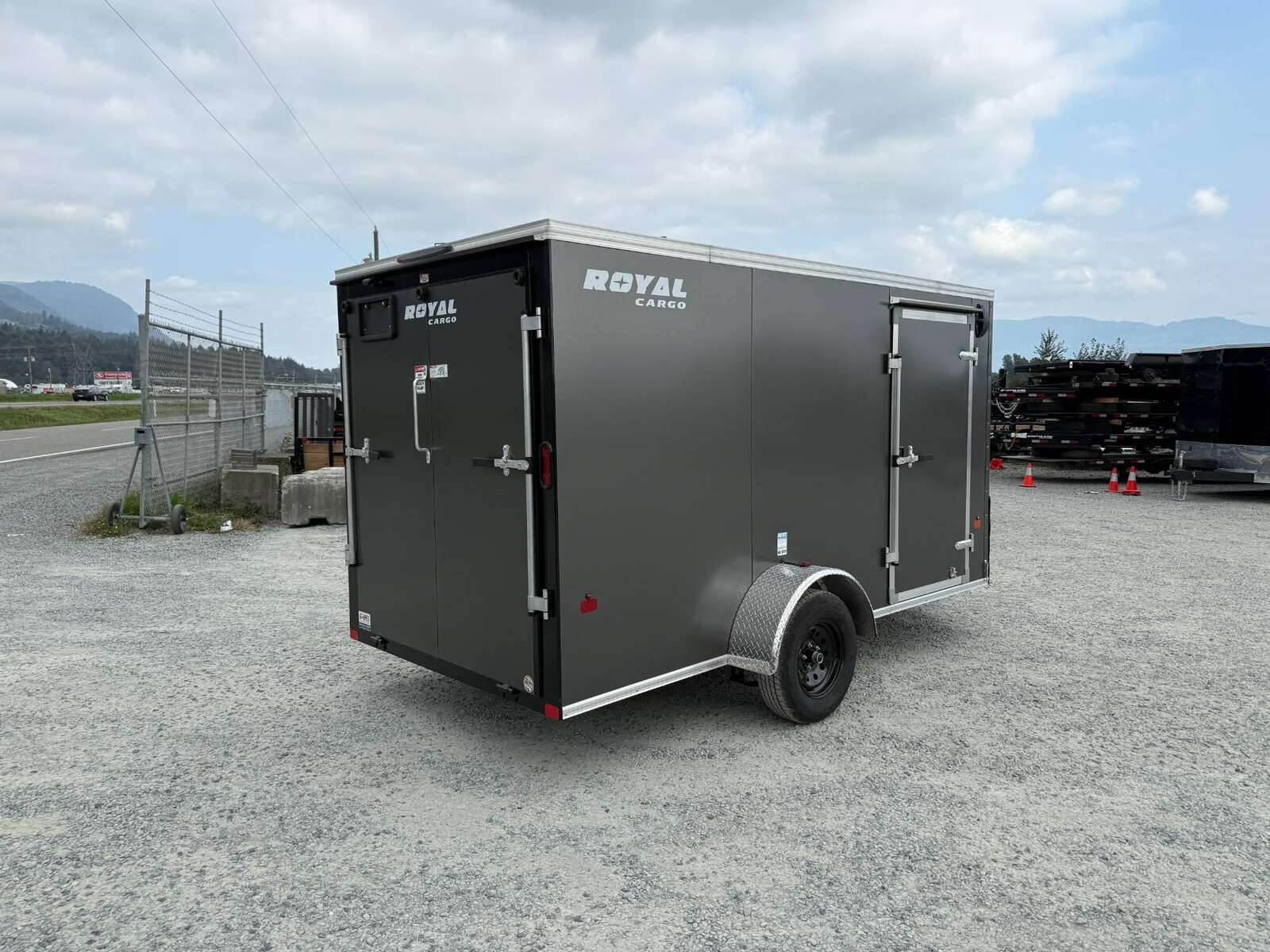 Photo of 2026 Royal Cargo 6x12 V Nose Cargo / Enclosed Trailer Ramp Door Charcoal Grey 2999lb GVW