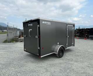 Thumbnail Photo of 2026 Royal Cargo 6x12 V Nose Cargo / Enclosed Trailer Ramp Door Charcoal Grey 2999lb GVW