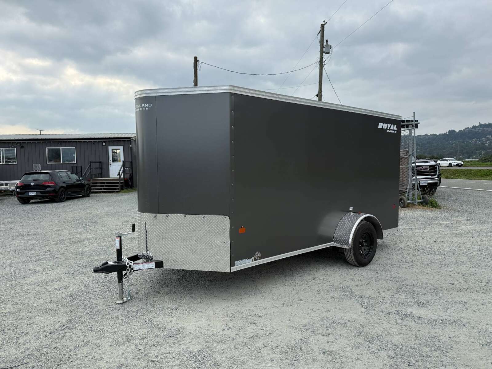Photo of 2026 Royal Cargo 6x12 V Nose Cargo / Enclosed Trailer Ramp Door Charcoal Grey 2999lb GVW