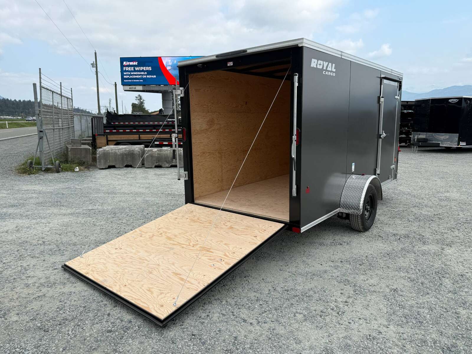 Photo of 2026 Royal Cargo 6x12 V Nose Cargo / Enclosed Trailer Ramp Door Charcoal Grey 2999lb GVW