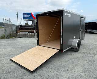 Thumbnail Photo of 2026 Royal Cargo 6x12 V Nose Cargo / Enclosed Trailer Ramp Door Charcoal Grey 2999lb GVW