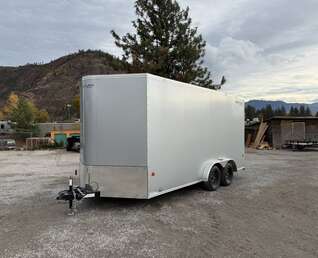 Thumbnail Photo of **Scratch & Dent Sale** 2026 Royal 7.5X16 V-NOSE RAMP DOOR EXTRA HEIGHT Cargo / Enclosed Trailer Silver 7700lb GVW