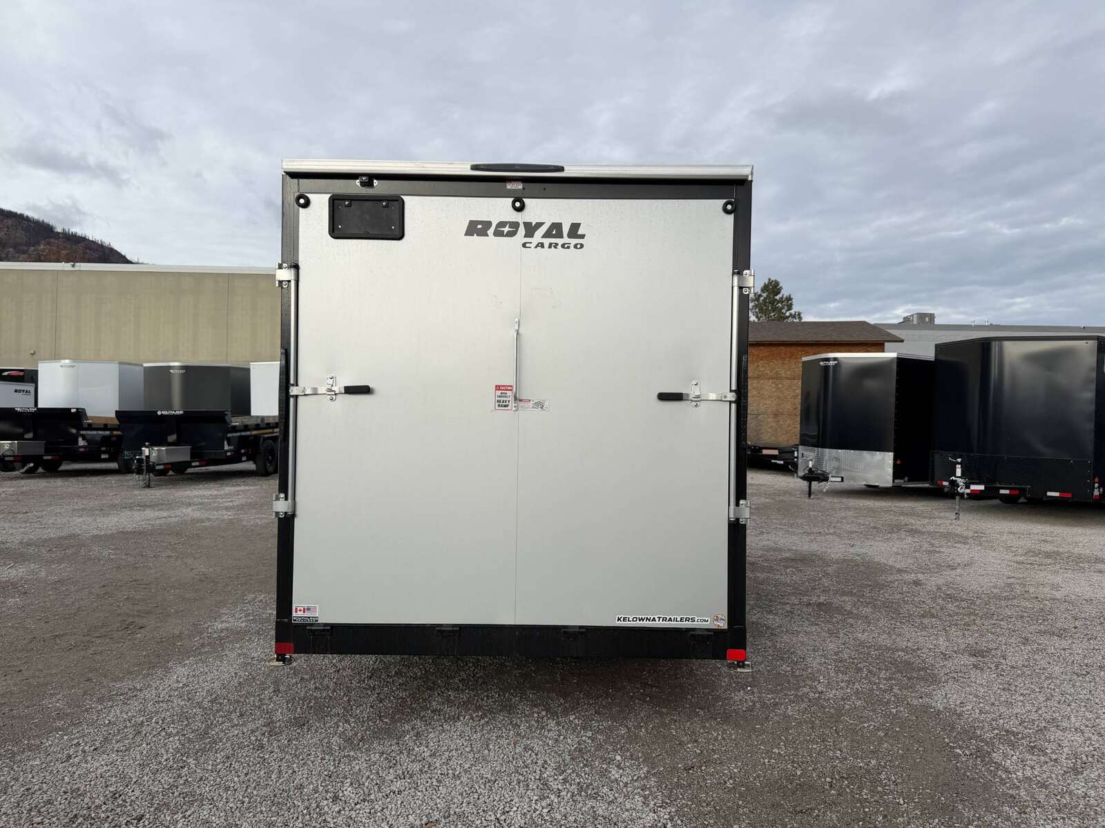 Photo of **Scratch & Dent Sale** 2026 Royal 7.5X16 V-NOSE RAMP DOOR EXTRA HEIGHT Cargo / Enclosed Trailer Silver 7700lb GVW