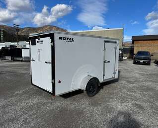 Thumbnail Photo of 2026 Royal Cargo 6x12 V Nose Cargo / Enclosed Trailer Ramp Door White 2999lb GVW