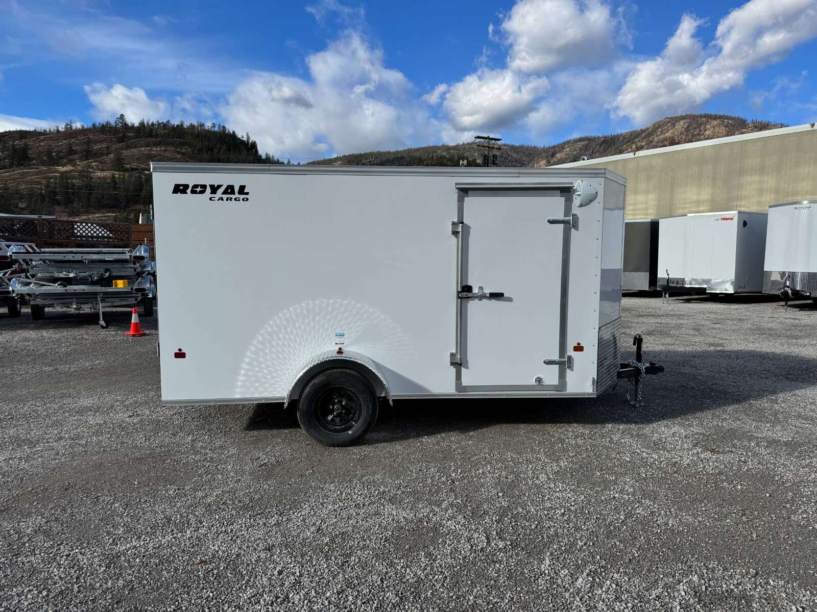 Photo of 2026 Royal Cargo 6x12 V Nose Cargo / Enclosed Trailer Ramp Door White 2999lb GVW