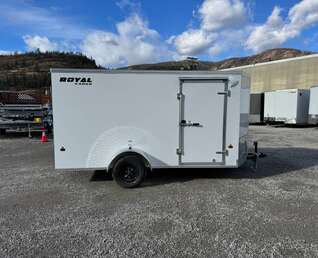 Thumbnail Photo of 2026 Royal Cargo 6x12 V Nose Cargo / Enclosed Trailer Ramp Door White 2999lb GVW