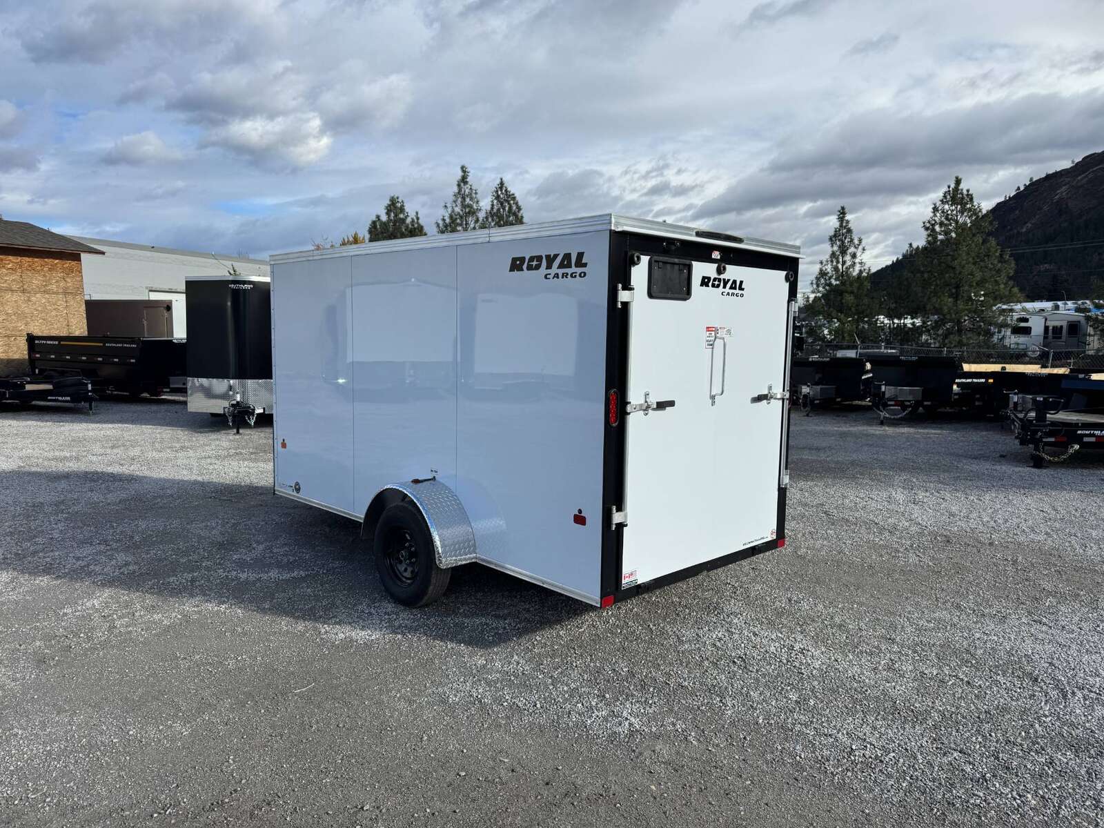 Photo of 2026 Royal Cargo 6x12 V Nose Cargo / Enclosed Trailer Ramp Door White 2999lb GVW