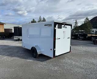 Thumbnail Photo of 2026 Royal Cargo 6x12 V Nose Cargo / Enclosed Trailer Ramp Door White 2999lb GVW