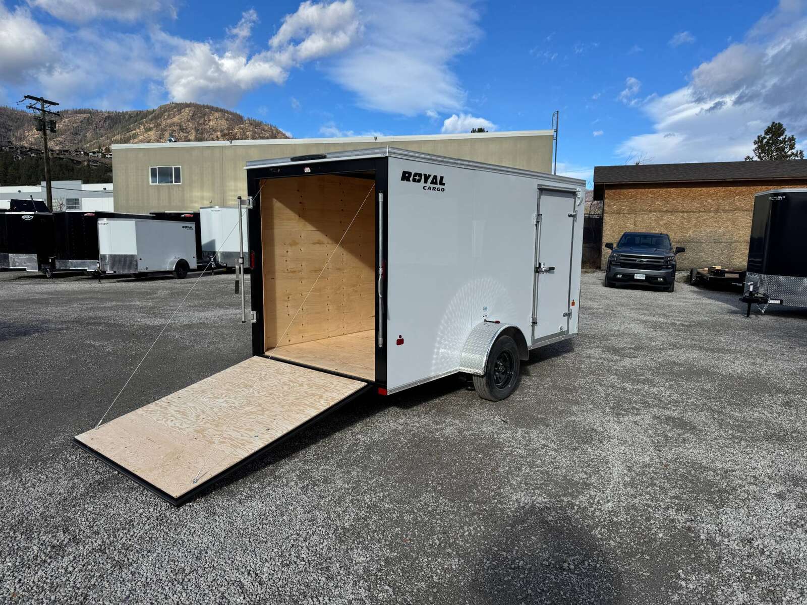 Photo of 2026 Royal Cargo 6x12 V Nose Cargo / Enclosed Trailer Ramp Door White 2999lb GVW