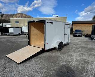 Thumbnail Photo of 2026 Royal Cargo 6x12 V Nose Cargo / Enclosed Trailer Ramp Door White 2999lb GVW