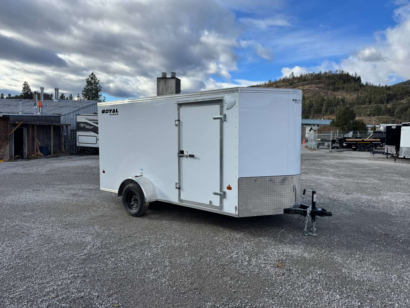 Photo of 2026 Royal Cargo 6x12 V Nose Cargo / Enclosed Trailer Ramp Door White 2999lb GVW