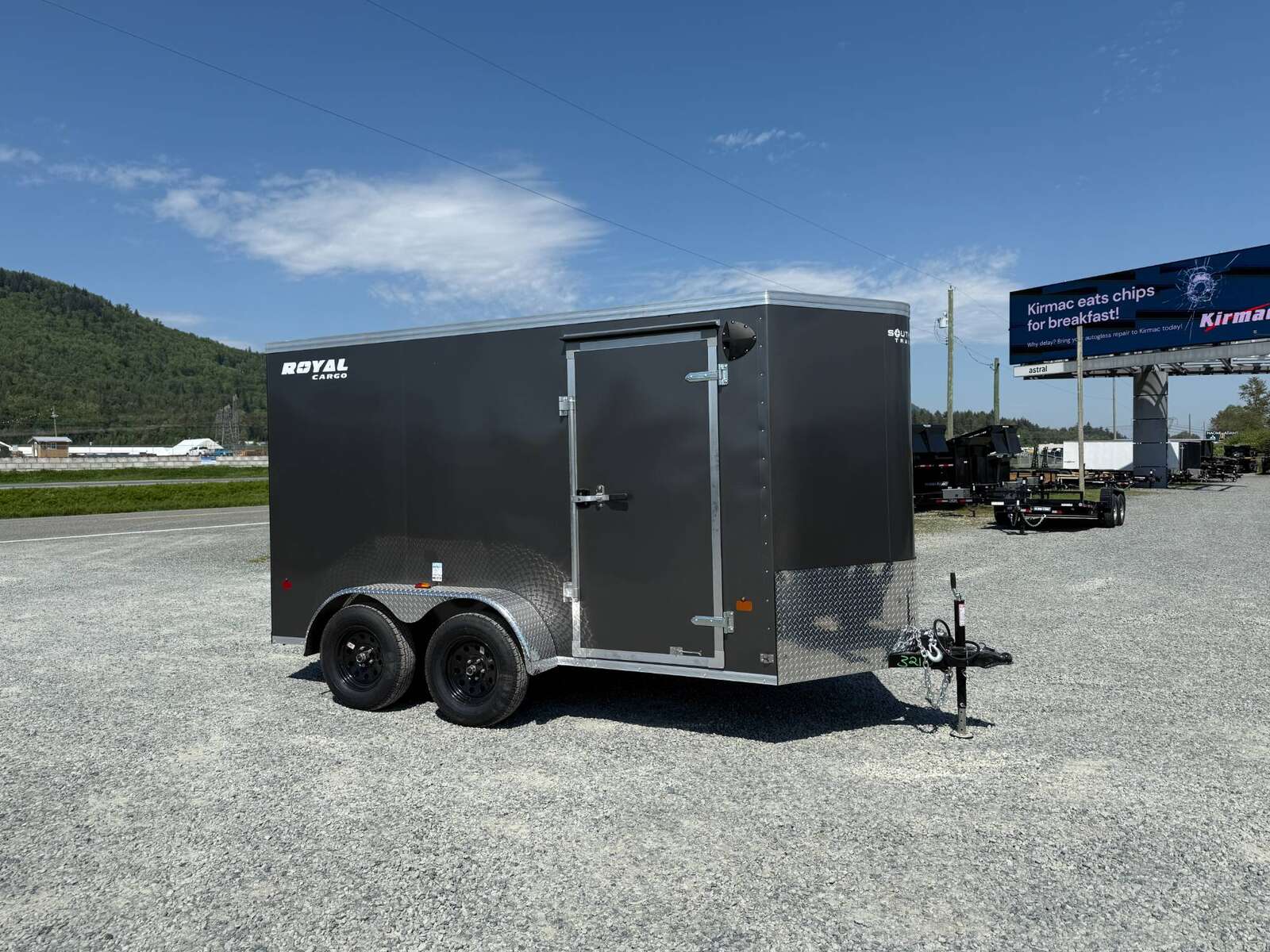 Photo of 2026 Royal Cargo 6x12 V Nose Cargo / Enclosed Trailer Ramp Door Charcoal Grey Tandem Axle 7700lb GVW