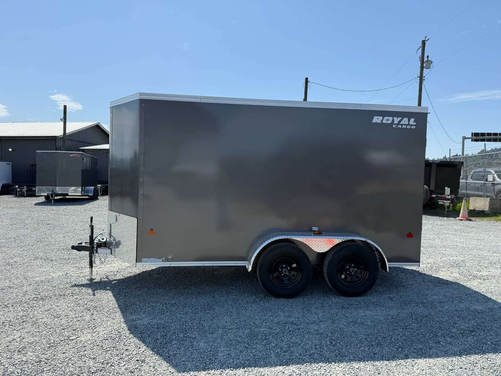 Photo of 2026 Royal Cargo 6x12 V Nose Cargo / Enclosed Trailer Ramp Door Charcoal Grey Tandem Axle 7700lb GVW