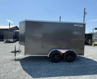 Thumbnail Photo of 2026 Royal Cargo 6x12 V Nose Cargo / Enclosed Trailer Ramp Door Charcoal Grey Tandem Axle 7700lb GVW