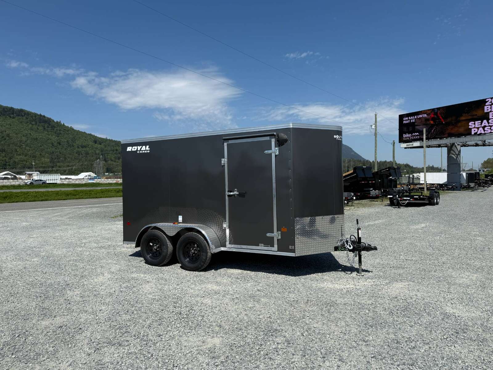 Photo of 2026 Royal Cargo 6x12 V Nose Cargo / Enclosed Trailer Ramp Door Charcoal Grey Tandem Axle 7700lb GVW