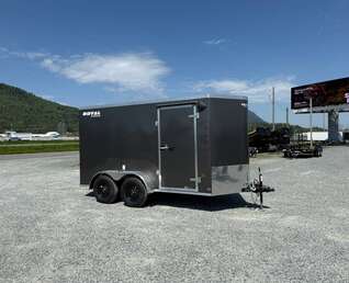 Thumbnail Photo of 2026 Royal Cargo 6x12 V Nose Cargo / Enclosed Trailer Ramp Door Charcoal Grey Tandem Axle 7700lb GVW