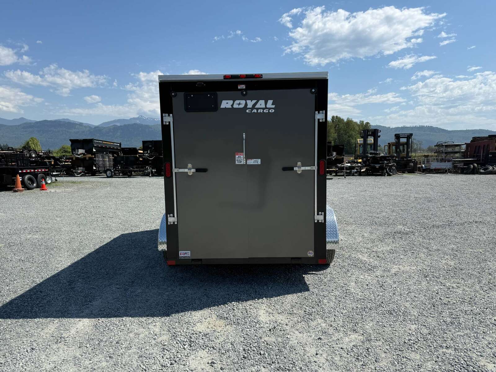 Photo of 2026 Royal Cargo 6x12 V Nose Cargo / Enclosed Trailer Ramp Door Charcoal Grey Tandem Axle 7700lb GVW