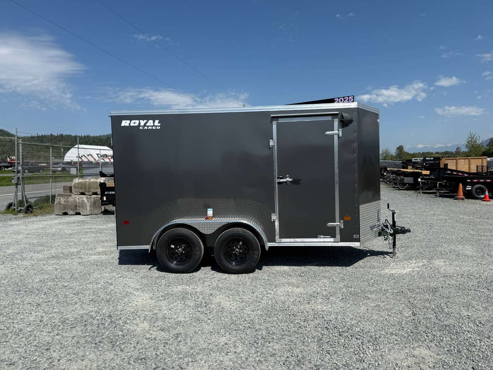 Photo of 2026 Royal Cargo 6x12 V Nose Cargo / Enclosed Trailer Ramp Door Charcoal Grey Tandem Axle 7700lb GVW