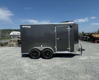 Thumbnail Photo of 2026 Royal Cargo 6x12 V Nose Cargo / Enclosed Trailer Ramp Door Charcoal Grey Tandem Axle 7700lb GVW