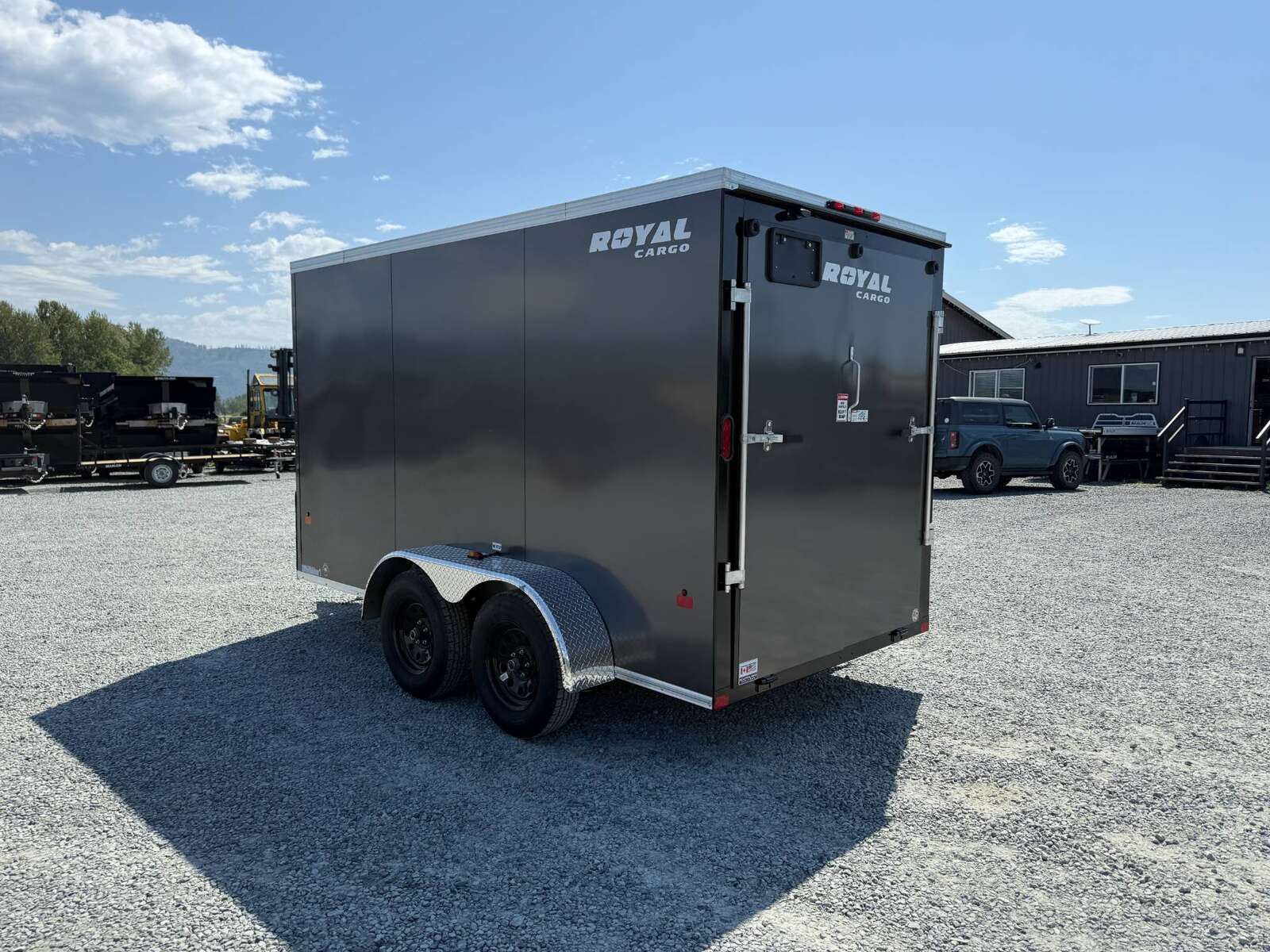 Photo of 2026 Royal Cargo 6x12 V Nose Cargo / Enclosed Trailer Ramp Door Charcoal Grey Tandem Axle 7700lb GVW
