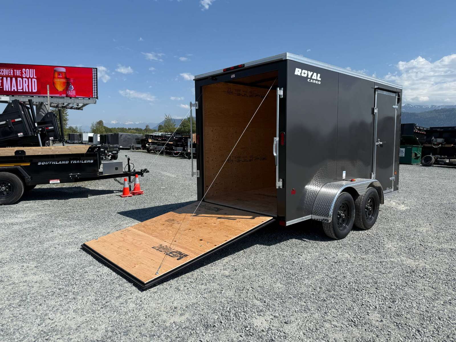 Photo of 2026 Royal Cargo 6x12 V Nose Cargo / Enclosed Trailer Ramp Door Charcoal Grey Tandem Axle 7700lb GVW
