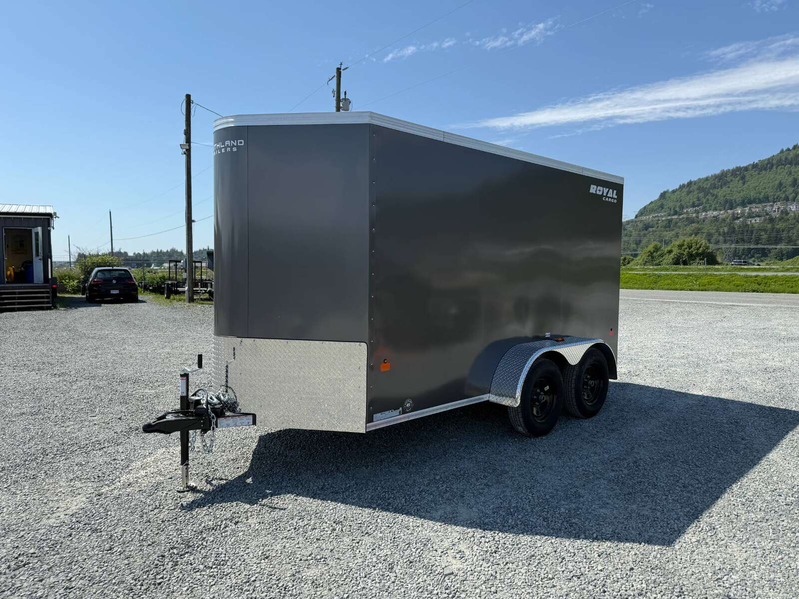 Photo of 2026 Royal Cargo 6x12 V Nose Cargo / Enclosed Trailer Ramp Door Charcoal Grey Tandem Axle 7700lb GVW