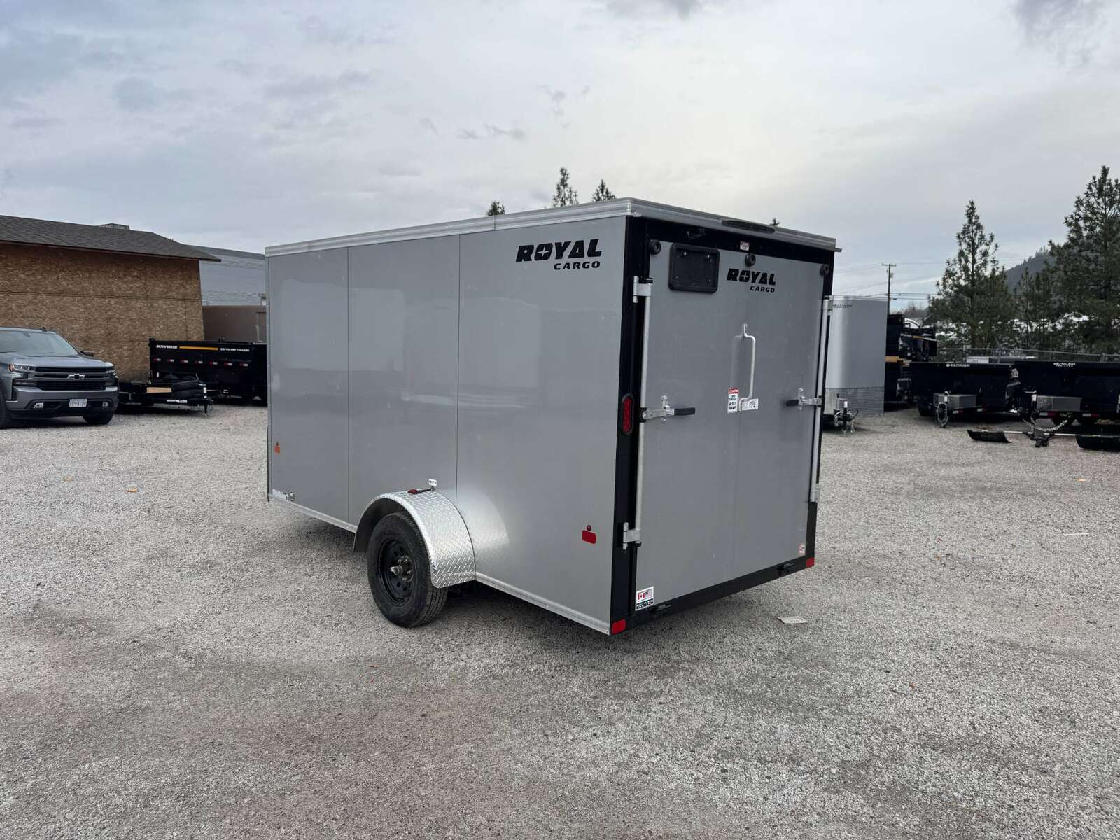Photo of 2026 Royal Cargo 6x12 V Nose Cargo / Enclosed Trailer Ramp Door Silver 2999lb GVW