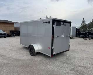 Thumbnail Photo of 2026 Royal Cargo 6x12 V Nose Cargo / Enclosed Trailer Ramp Door Silver 2999lb GVW