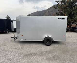 Thumbnail Photo of 2026 Royal Cargo 6x12 V Nose Cargo / Enclosed Trailer Ramp Door Silver 2999lb GVW