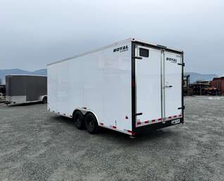 Thumbnail Photo of 2026 Royal Cargo 8.5x20 +V Nose 11,400lb Cargo / Enclosed Trailer BARN DOORS Extra Height White