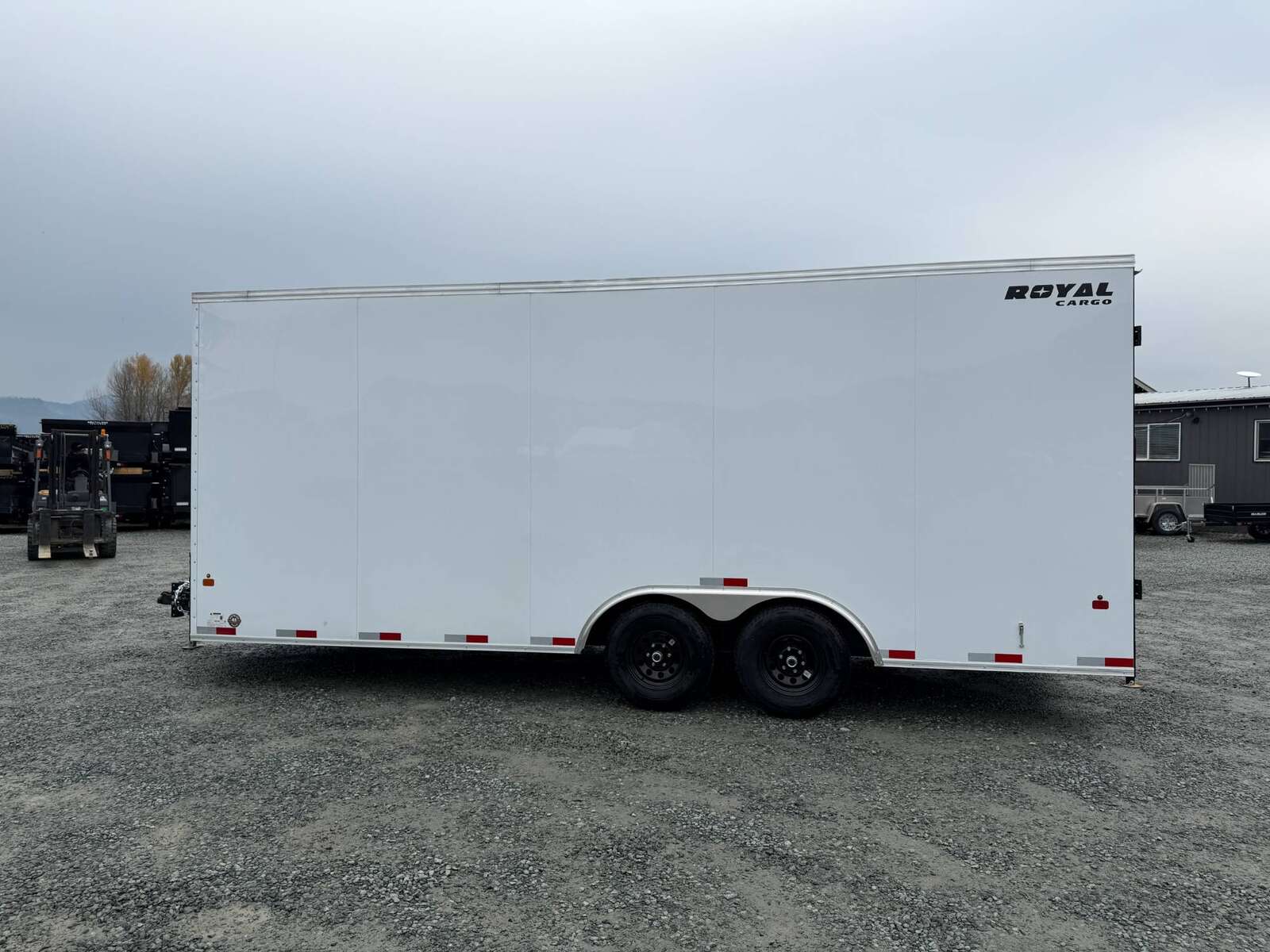 Photo of 2026 Royal Cargo 8.5x20 +V Nose 11,400lb Cargo / Enclosed Trailer BARN DOORS Extra Height White