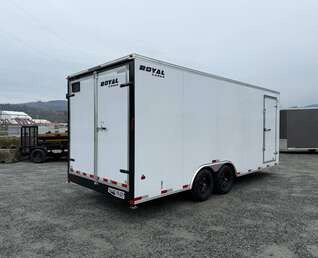 Thumbnail Photo of 2026 Royal Cargo 8.5x20 +V Nose 11,400lb Cargo / Enclosed Trailer BARN DOORS Extra Height White
