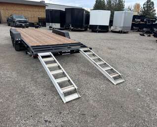 Thumbnail Photo of 2026 Southland 7X20 +Dovetail 15,400LB GVW Equipment Flat Deck Trailer w/ Slide in ramps
