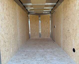 Thumbnail Photo of 2026 Impact Quake 6x12 V Nose Cargo / Enclosed Trailer Charcoal Grey Barn Door Extra Height 2990lb GVW