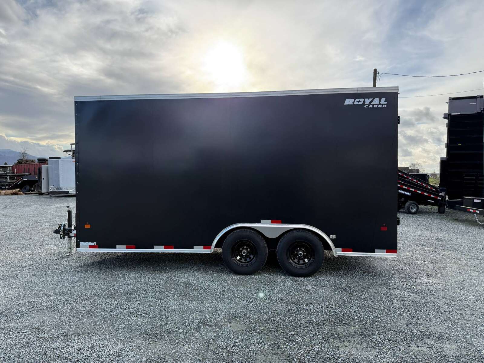 Photo of 2026 Royal Cargo 8.5X16 V NOSE Cargo / Enclosed Trailer Black BARN DOORS EXTRA HEIGHT 11,400LB GVW
