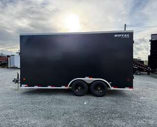 Thumbnail Photo of 2026 Royal Cargo 8.5X16 V NOSE Cargo / Enclosed Trailer Black BARN DOORS EXTRA HEIGHT 11,400LB GVW