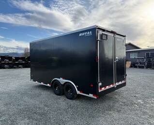 Thumbnail Photo of 2026 Royal Cargo 8.5X16 V NOSE Cargo / Enclosed Trailer Black BARN DOORS EXTRA HEIGHT 11,400LB GVW
