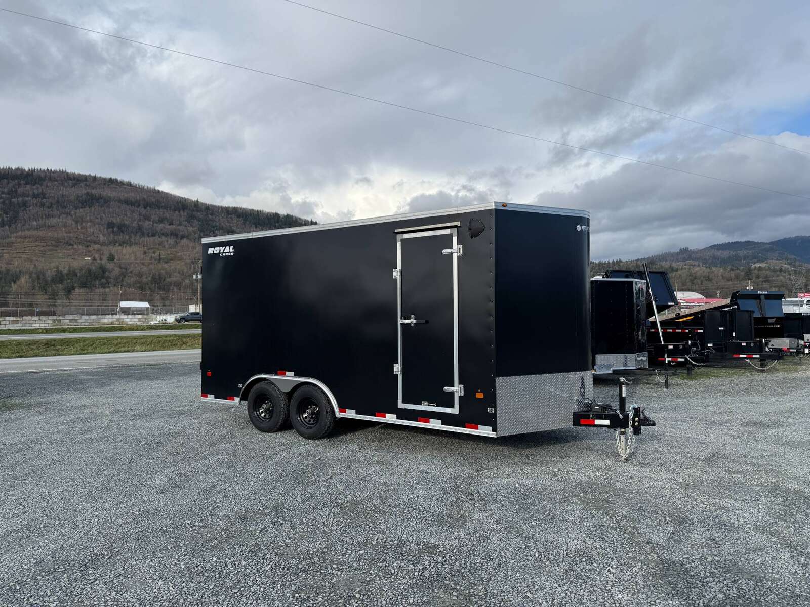 Photo of 2026 Royal Cargo 8.5X16 V NOSE Cargo / Enclosed Trailer Black BARN DOORS EXTRA HEIGHT 11,400LB GVW
