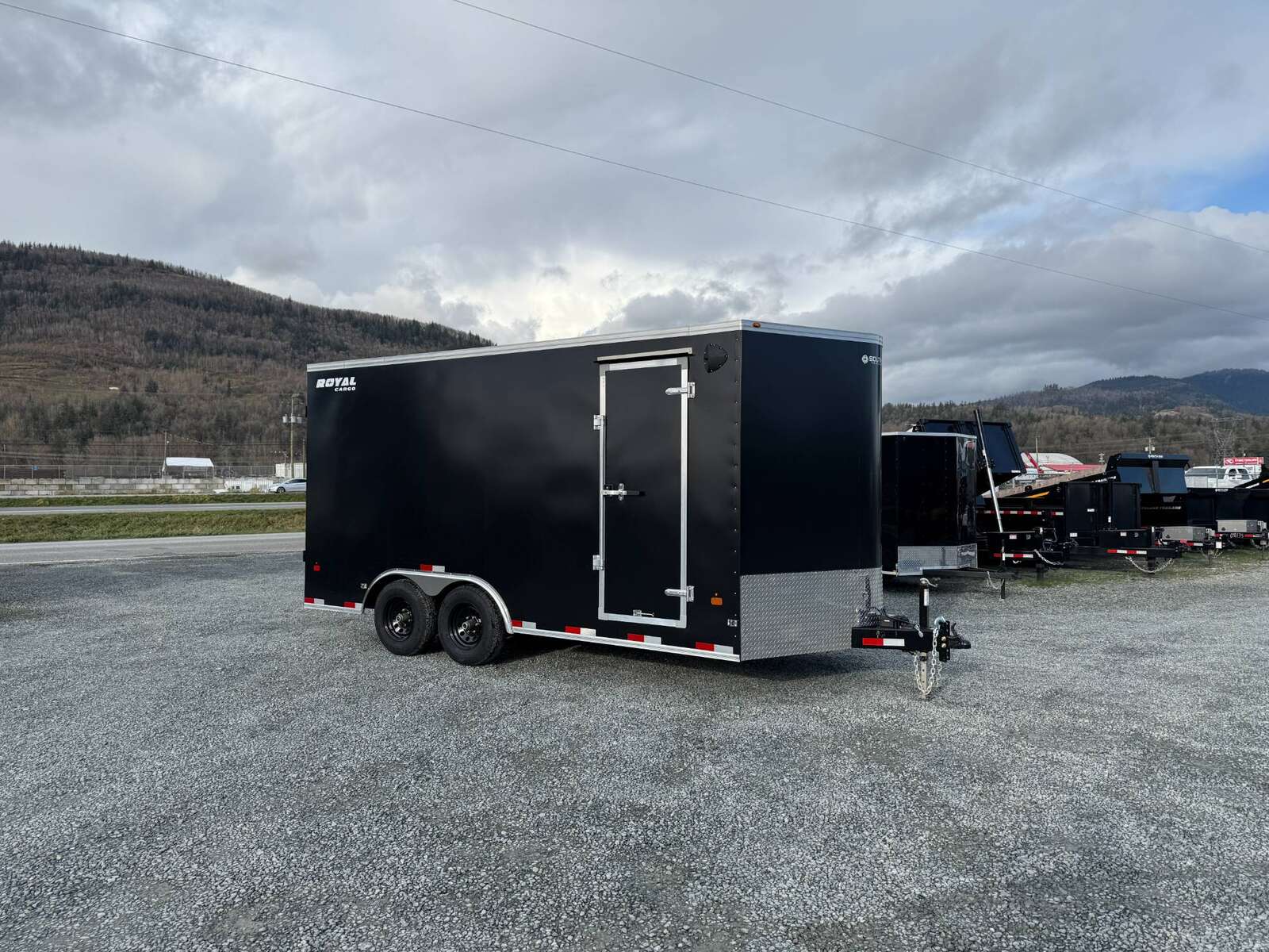 Photo of 2026 Royal Cargo 8.5X16 V NOSE Cargo / Enclosed Trailer Black BARN DOORS EXTRA HEIGHT 11,400LB GVW