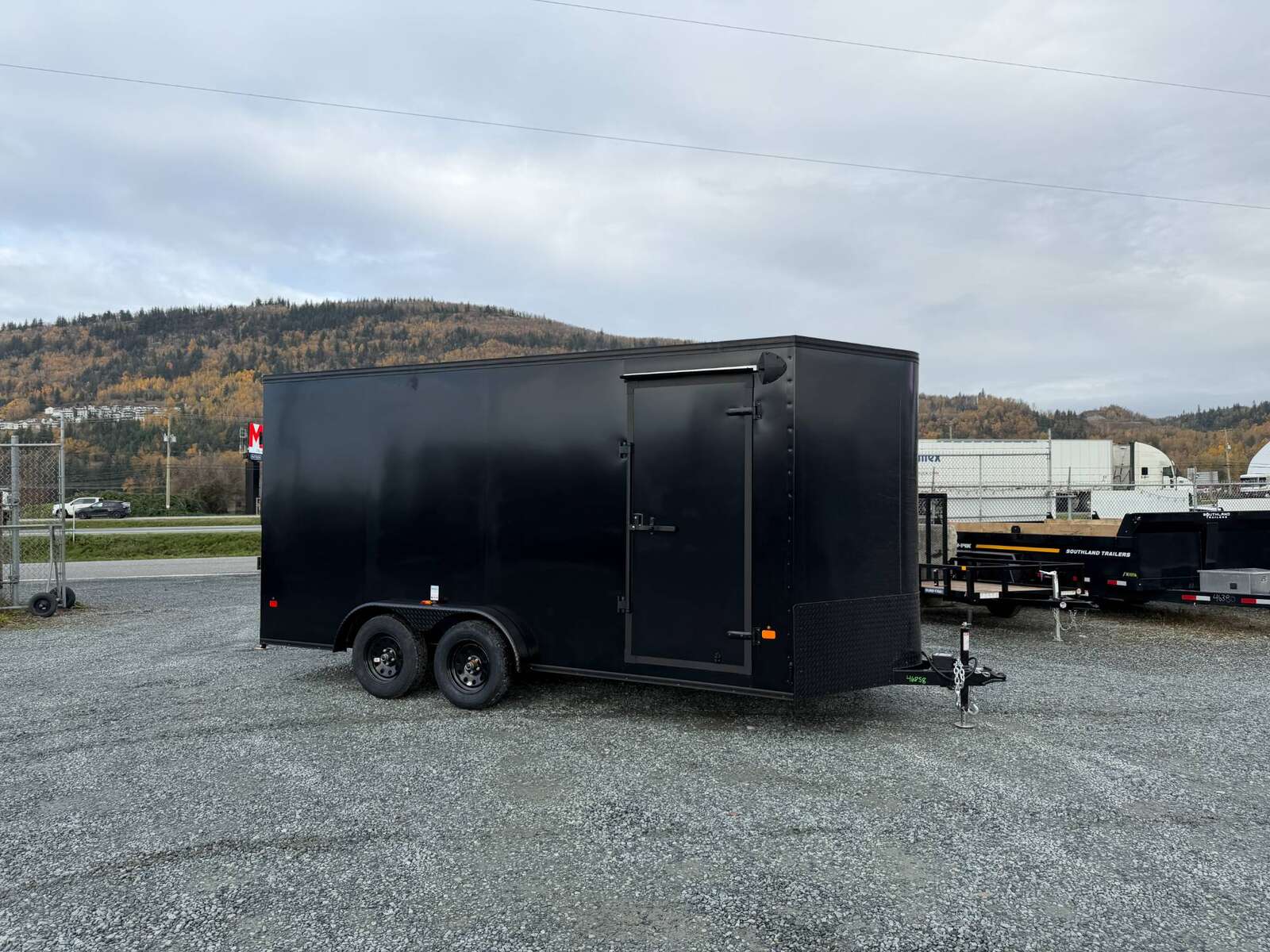 Photo of 2026 Royal 7.5X16 V-NOSE RAMP DOOR EXTRA HEIGHT Cargo / Enclosed Trailer Black w/ Blackout Package 7700lb GVW