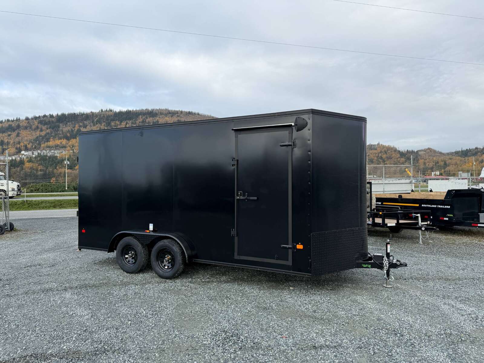 Photo of 2026 Royal 7.5X16 V-NOSE RAMP DOOR EXTRA HEIGHT Cargo / Enclosed Trailer Black w/ Blackout Package 7700lb GVW