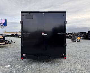 Thumbnail Photo of 2026 Royal 7.5X16 V-NOSE RAMP DOOR EXTRA HEIGHT Cargo / Enclosed Trailer Black w/ Blackout Package 7700lb GVW
