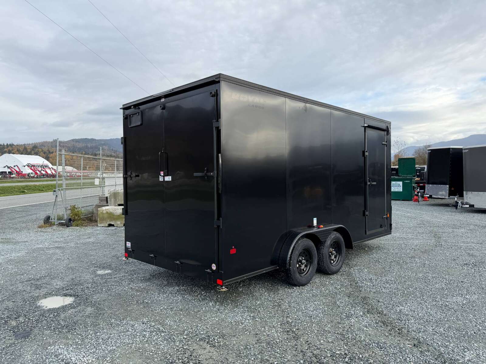 Photo of 2026 Royal 7.5X16 V-NOSE RAMP DOOR EXTRA HEIGHT Cargo / Enclosed Trailer Black w/ Blackout Package 7700lb GVW