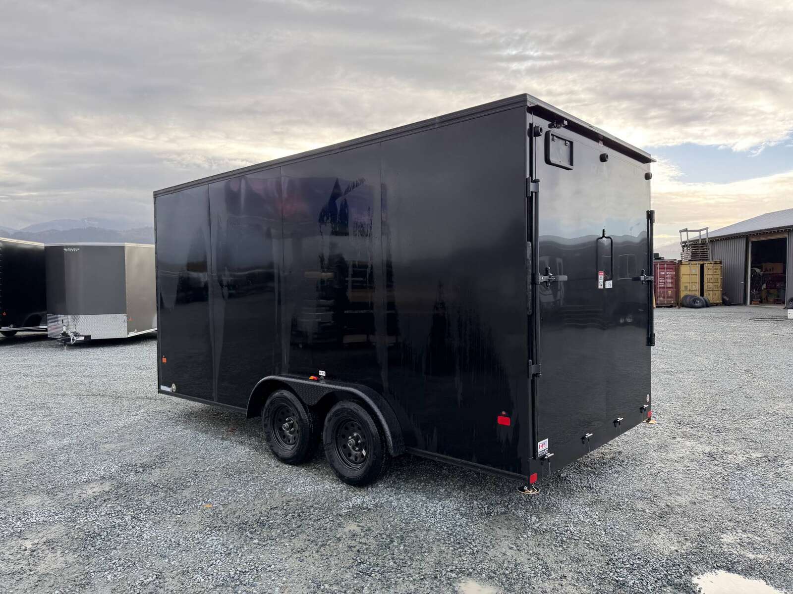 Photo of 2026 Royal 7.5X16 V-NOSE RAMP DOOR EXTRA HEIGHT Cargo / Enclosed Trailer Black w/ Blackout Package 7700lb GVW