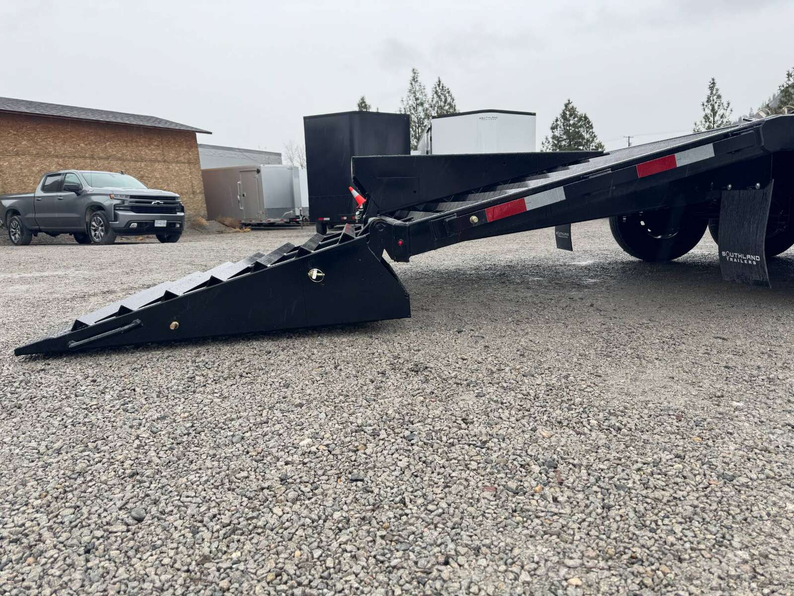 Photo of 2026 Southland Trailer 8x20 +5ft Dovetail Flip Over Ramps Deckover Trailer 15,400lb GVW Flat Deck
